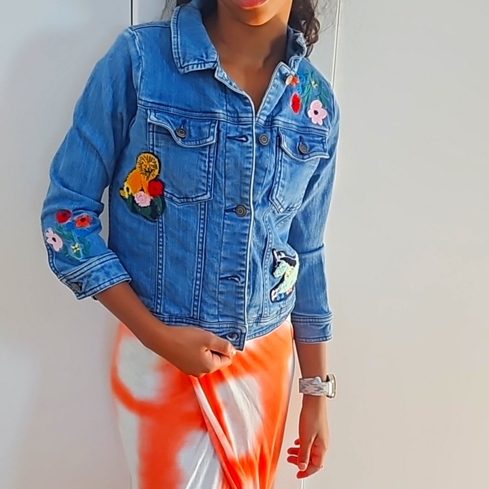 Cold weather denim.jacket from Hanna Andersson